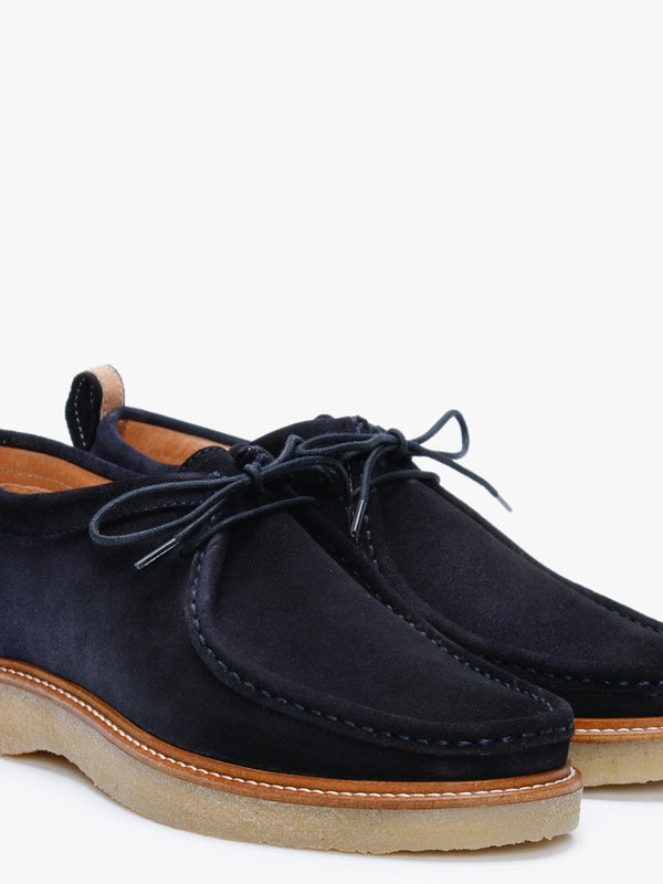 Peak Navy Suede Lace Up Shoes
