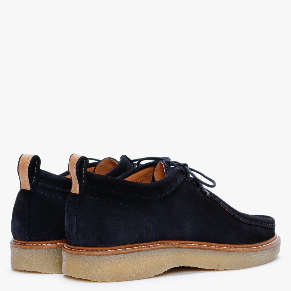 Peak Navy Suede Lace Up Shoes