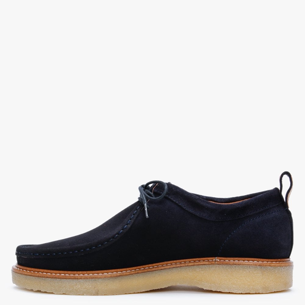 Peak Navy Suede Lace Up Shoes
