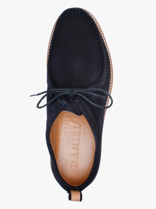 Peak Navy Suede Lace Up Shoes