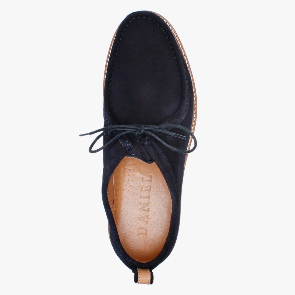 Peak Navy Suede Lace Up Shoes