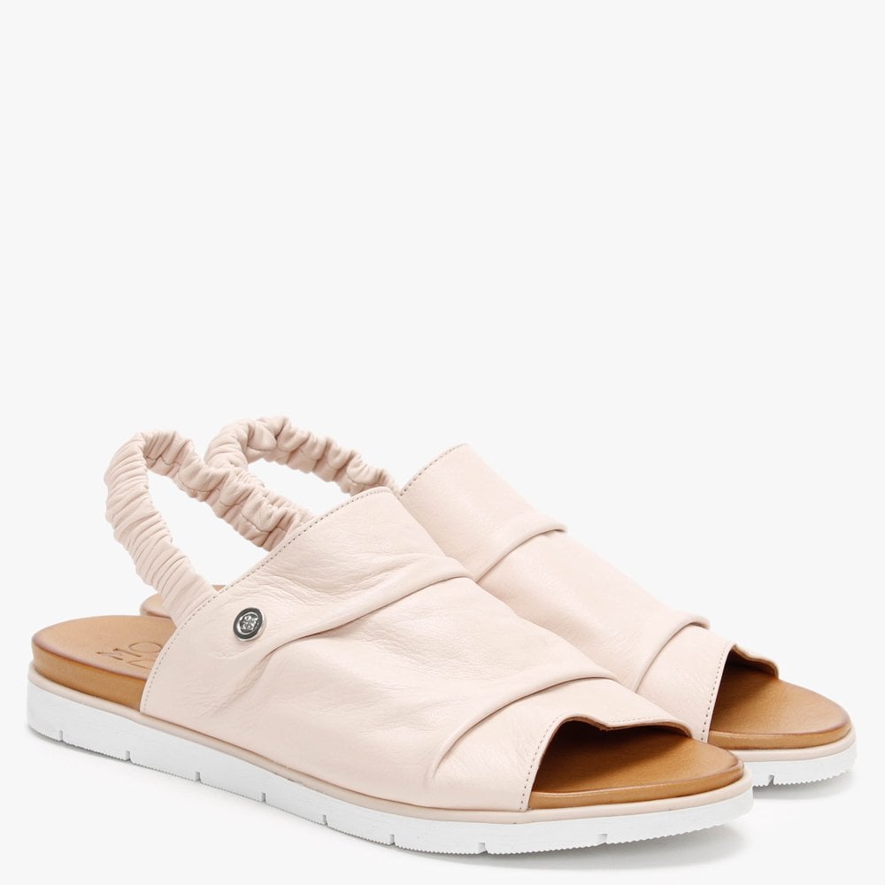 Norah Nude Leather Sling Back Sandals