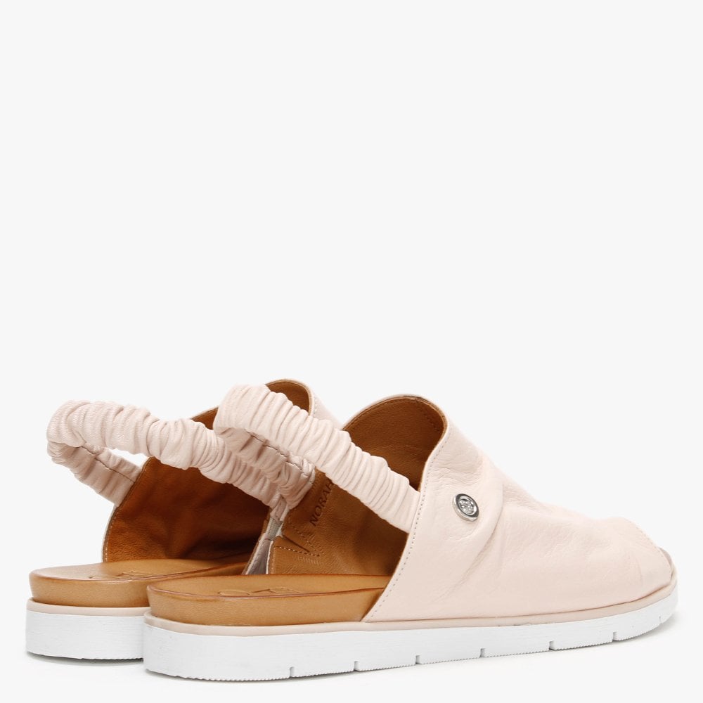 Norah Nude Leather Sling Back Sandals