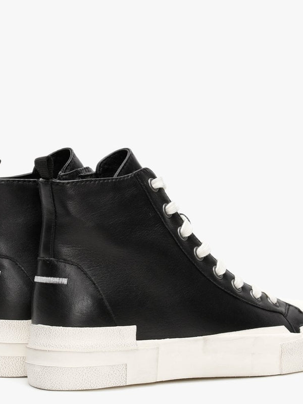 Ghilby Bis Black Leather High Top Trainers