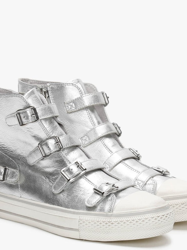 Virgin Bis Goat Metal Moon Leather High Top Trainers