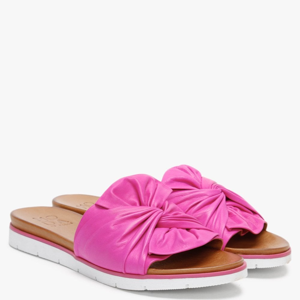 Organzana Fuchsia Leather Mules