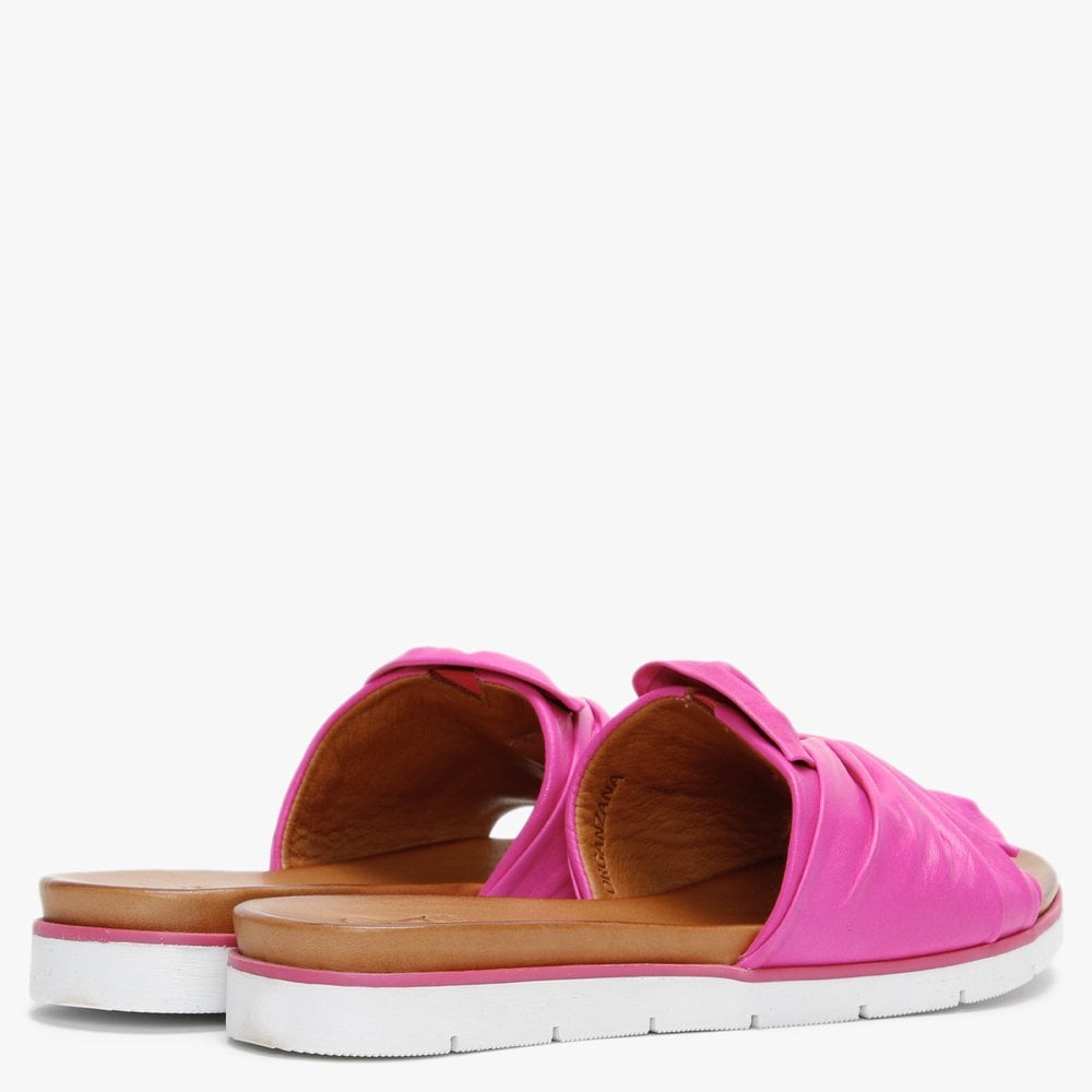Organzana Fuchsia Leather Mules