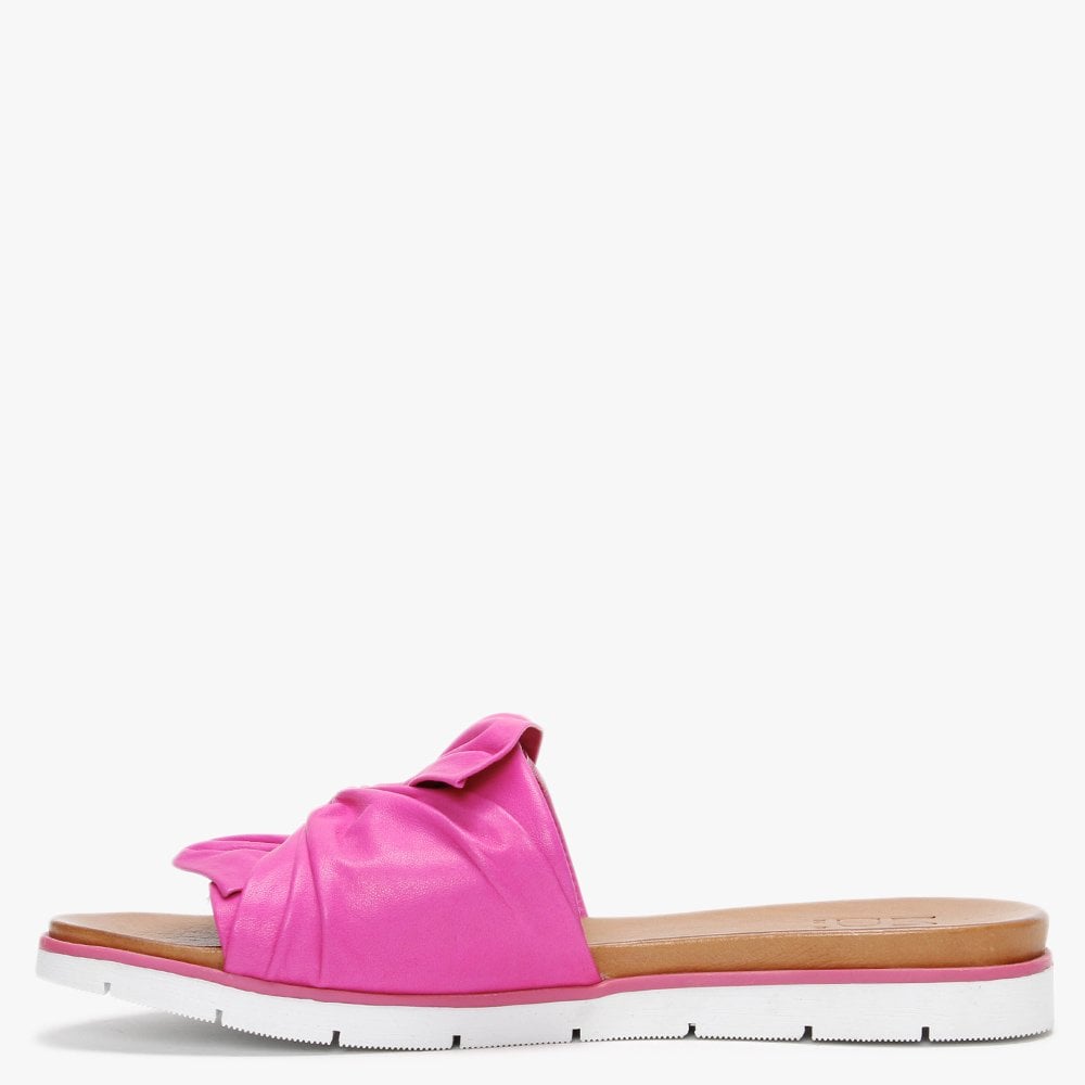 Organzana Fuchsia Leather Mules