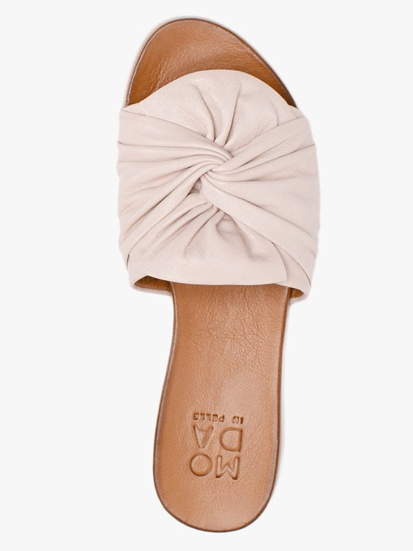 Organzana Nude Leather Mules