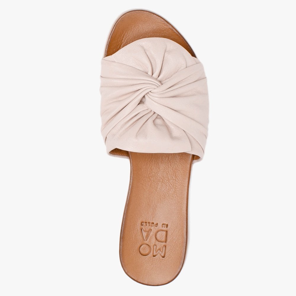 Organzana Nude Leather Mules