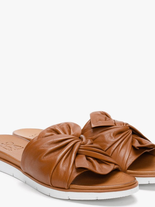 Organzana Tan Leather Mules