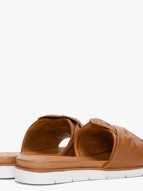 Organzana Tan Leather Mules