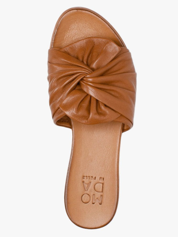 Organzana Tan Leather Mules