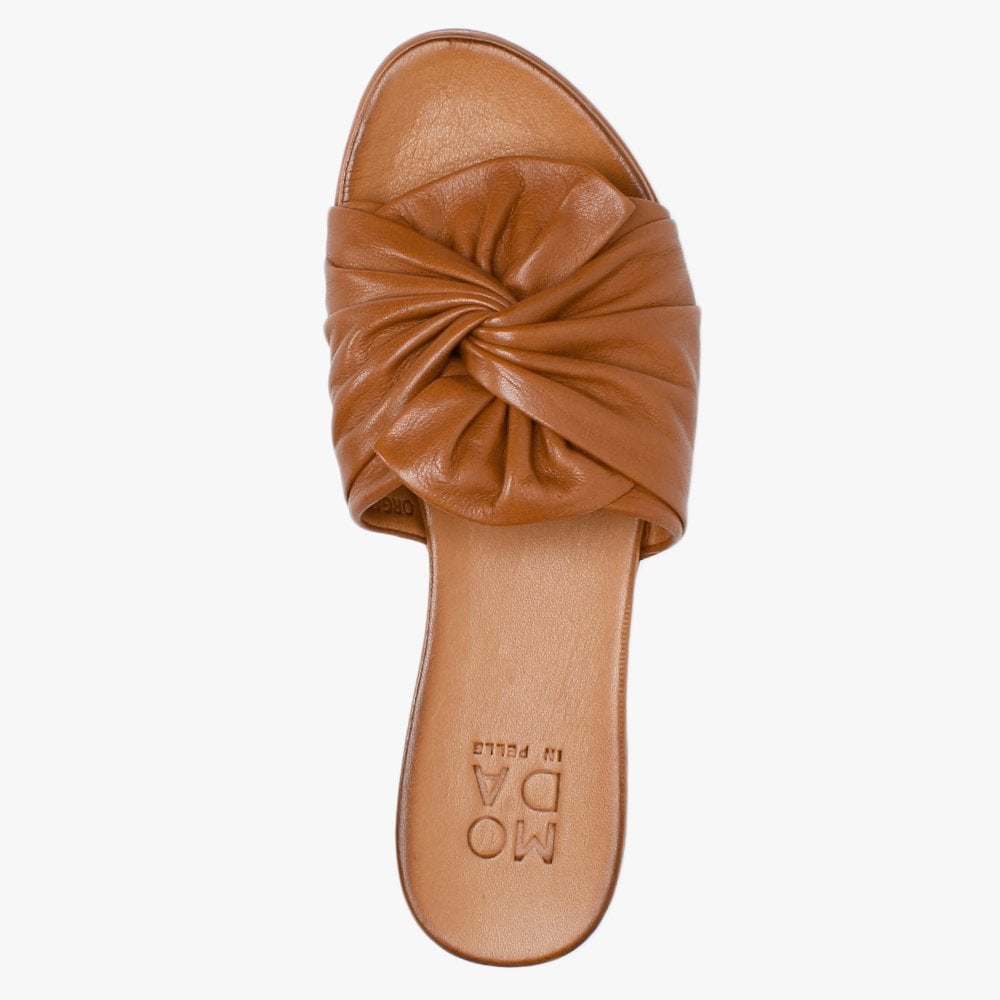 Organzana Tan Leather Mules