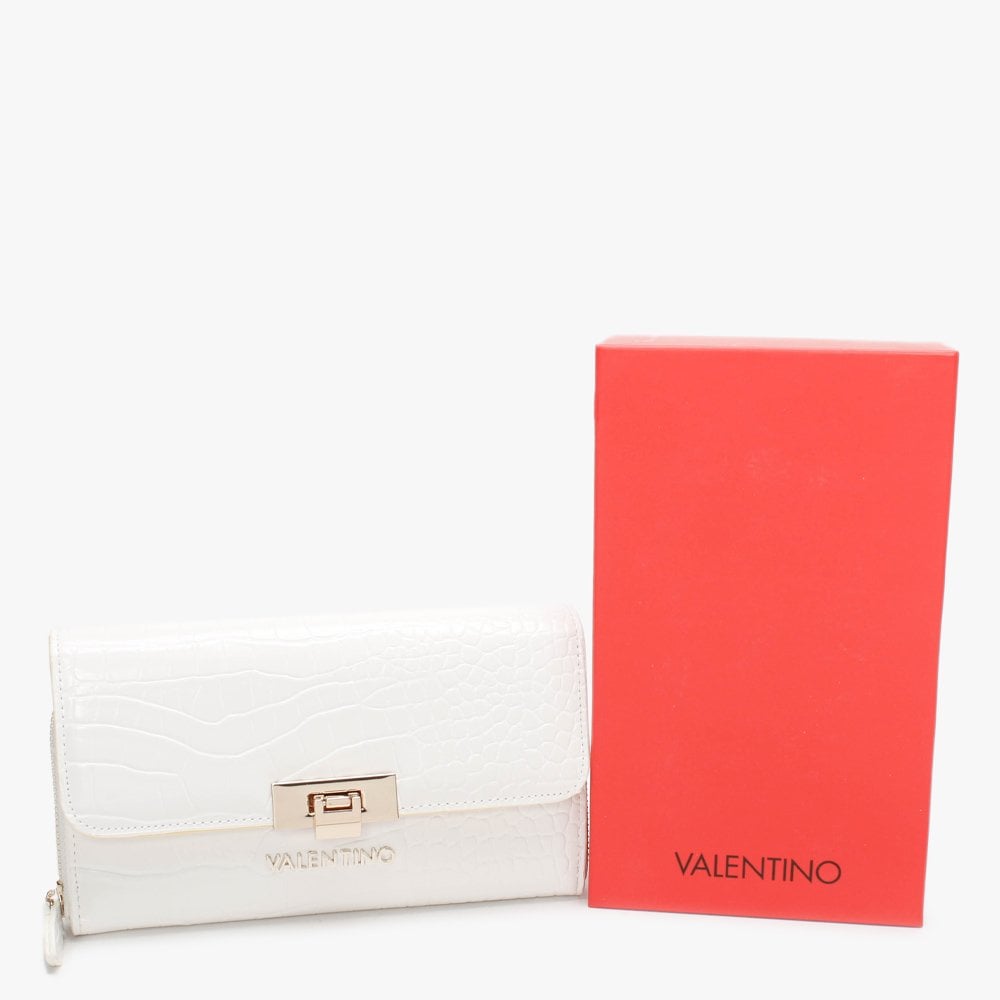 Anastasia Bianco Moc Croc Wallet On A Chain