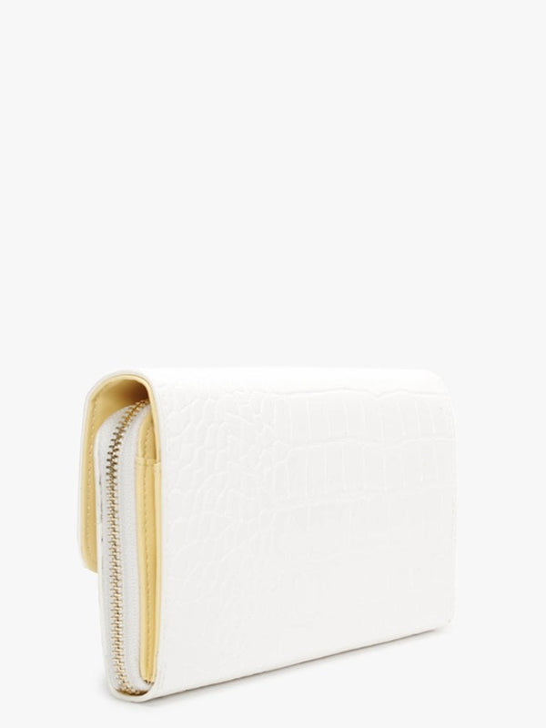 Anastasia Bianco Moc Croc Wallet On A Chain