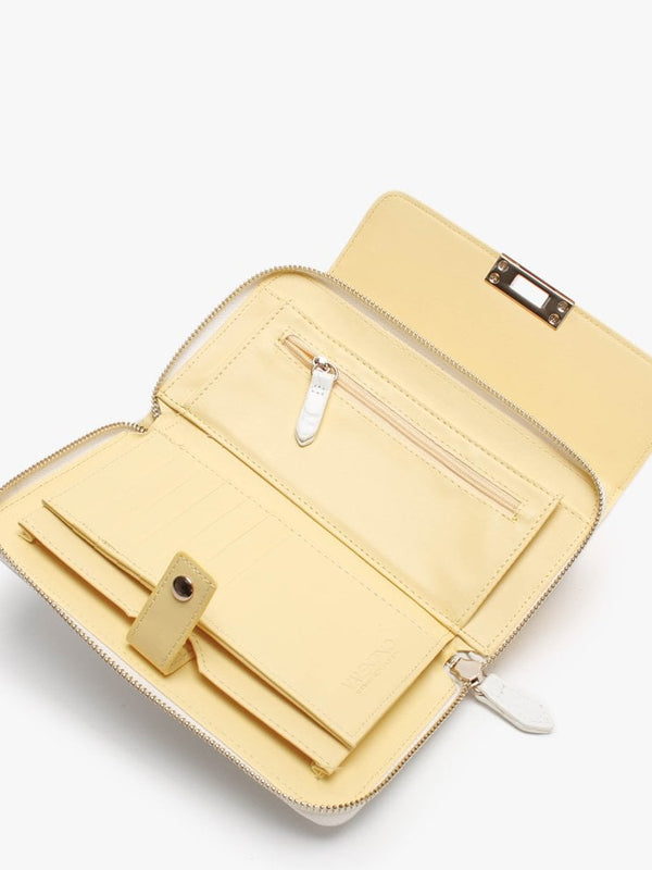 Anastasia Bianco Moc Croc Wallet On A Chain