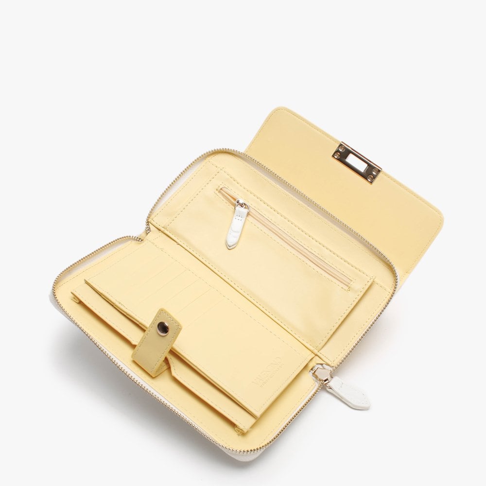 Anastasia Bianco Moc Croc Wallet On A Chain