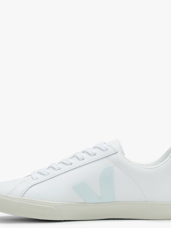 Esplar Logo Extra White Menthol Leather Trainers
