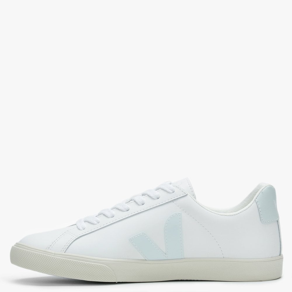 Esplar Logo Extra White Menthol Leather Trainers