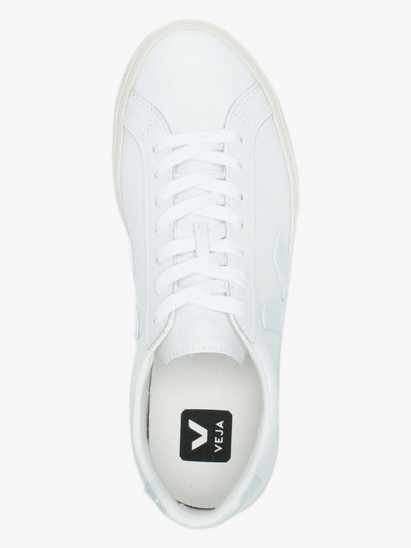 Esplar Logo Extra White Menthol Leather Trainers