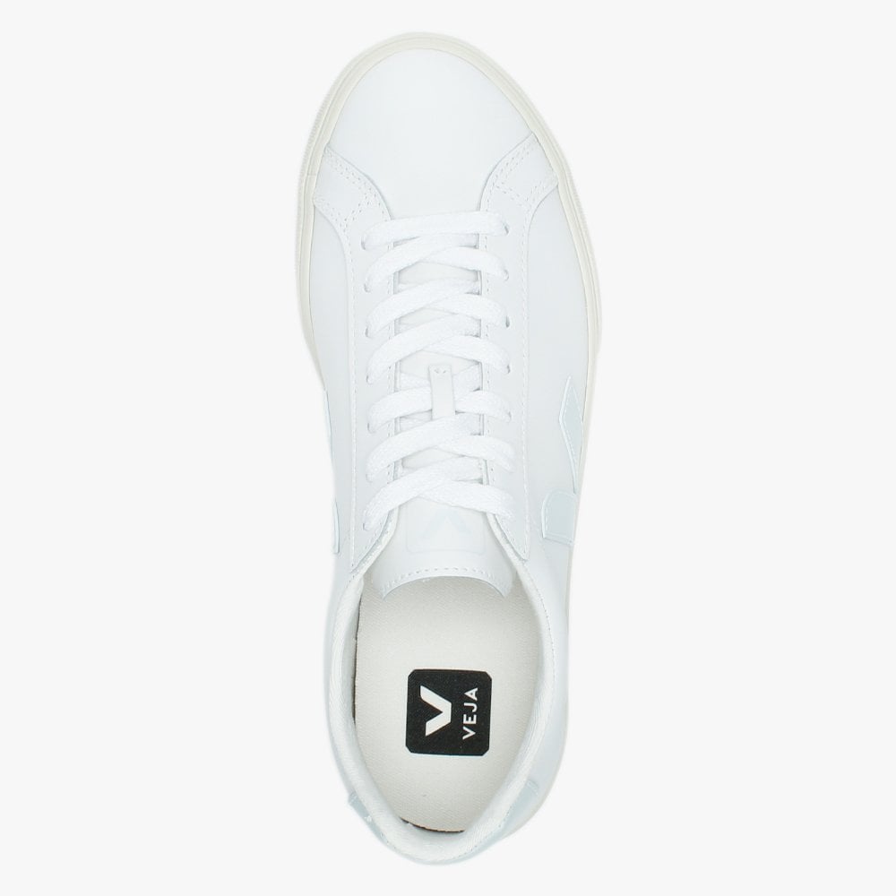 Esplar Logo Extra White Menthol Leather Trainers