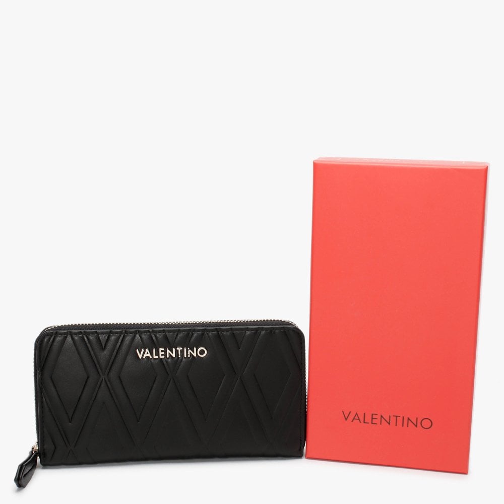 Pepa Black Zip Around Quilted Wallet