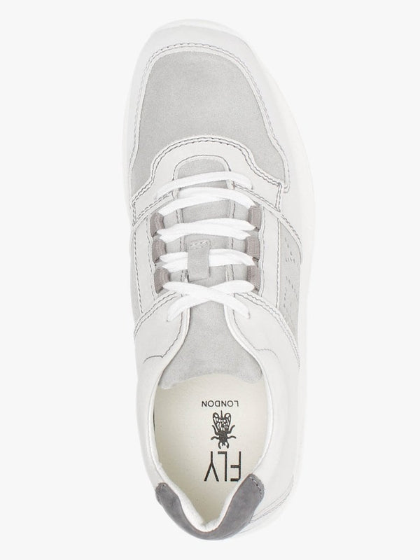 Lott White Concreate Leather & Suede Trainers