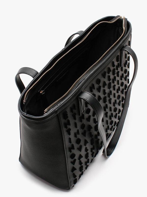 Concorde Black Repeat Logo Tote Bag