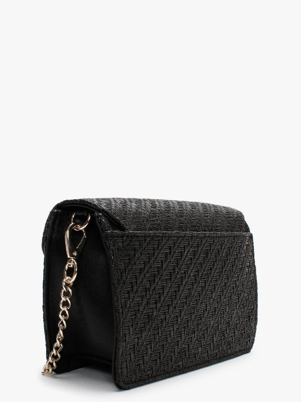 Amanda Nero Woven Pochette Bag