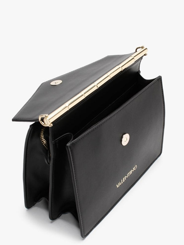 Amalia Black Structured Satchel Bag