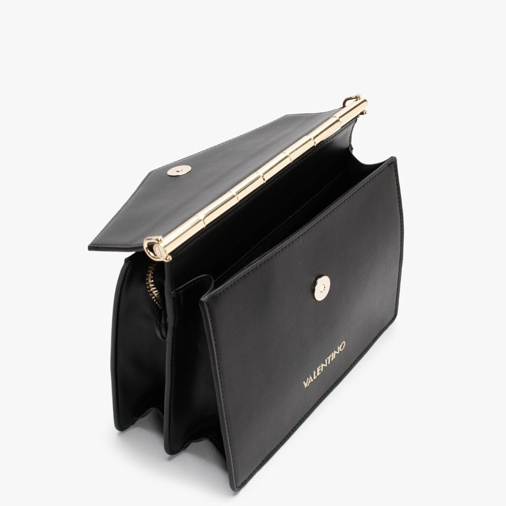 Amalia Black Structured Satchel Bag