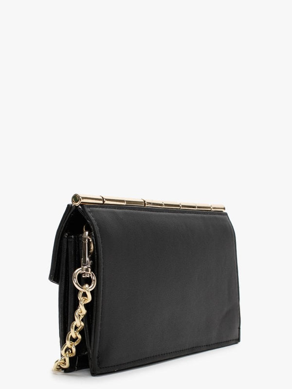 Amalia Black Structured Wallet On A Chain