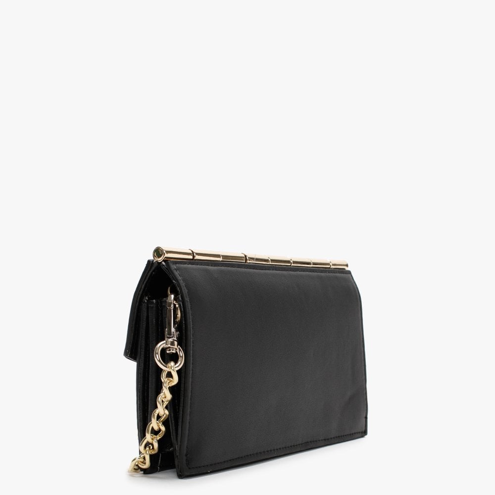 Amalia Black Structured Wallet On A Chain