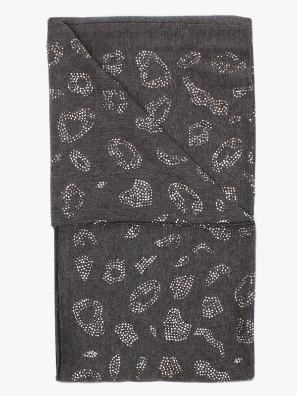 Grey Diamante Jersey Snood