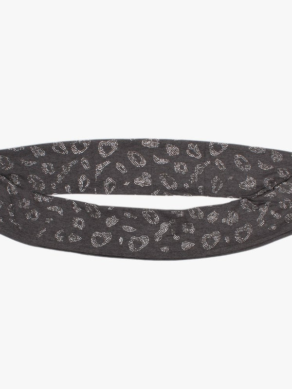 Grey Diamante Jersey Snood