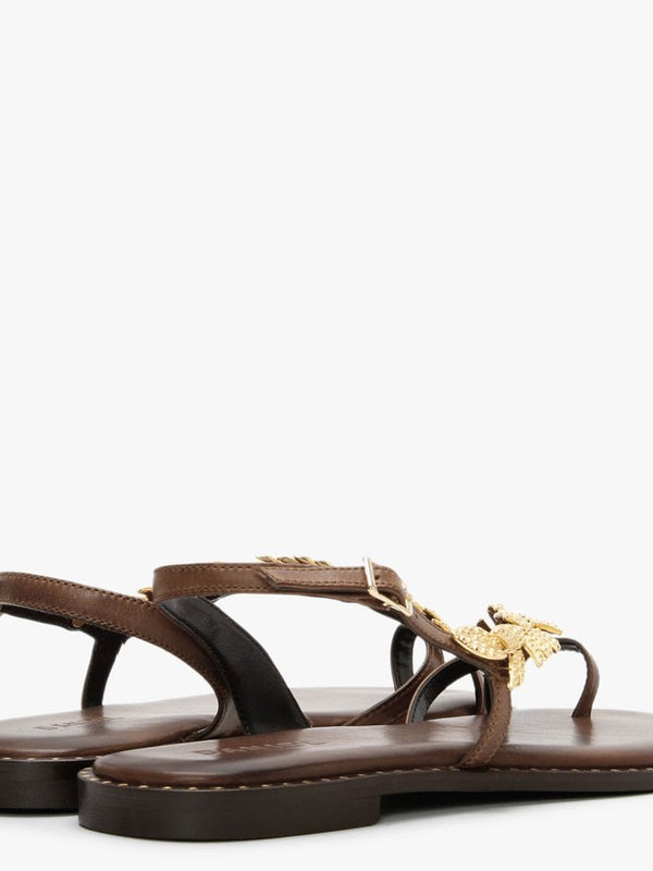 Roleaf Brown Leather Sandals