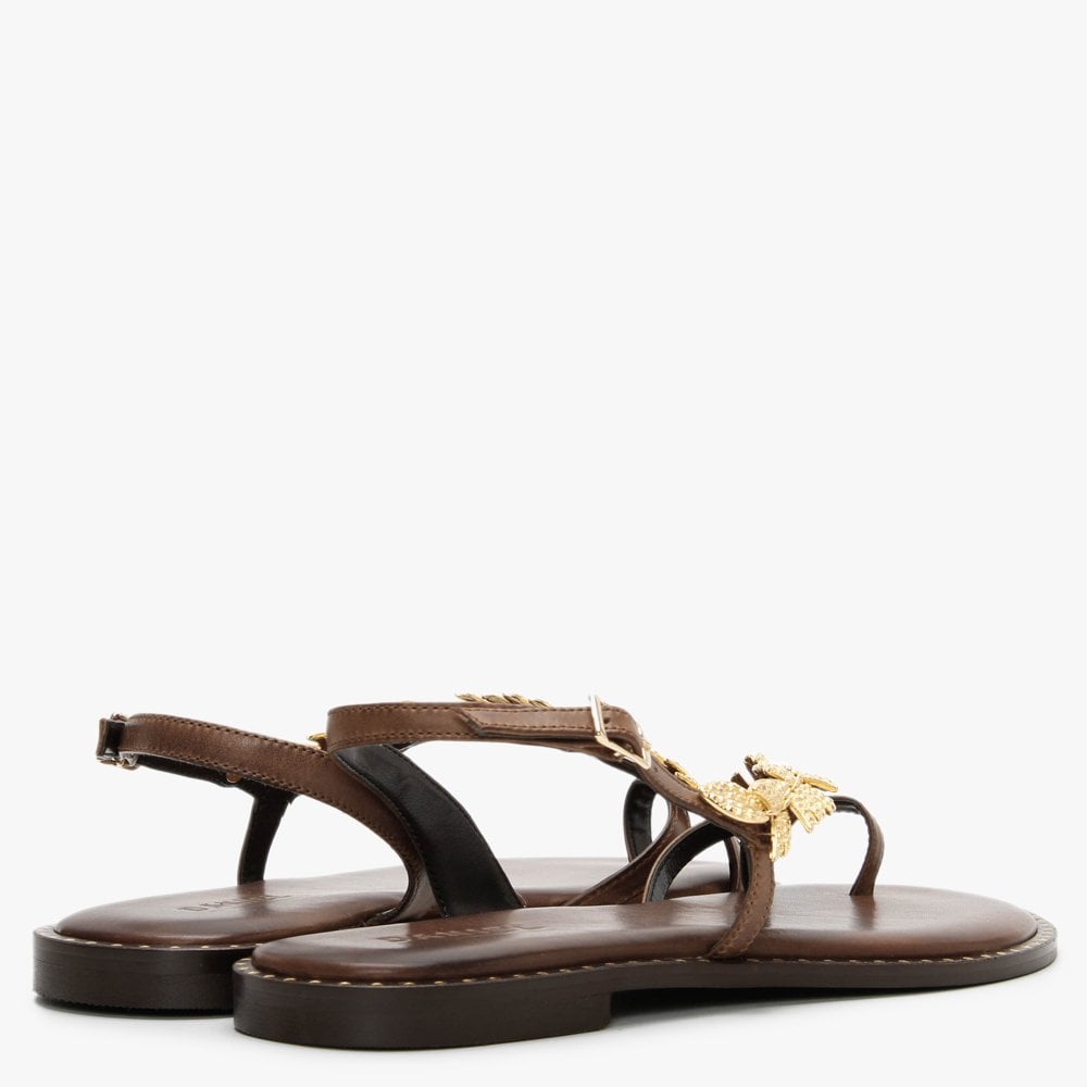 Roleaf Brown Leather Sandals