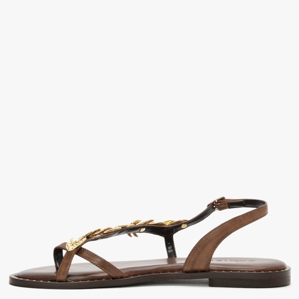 Roleaf Brown Leather Sandals