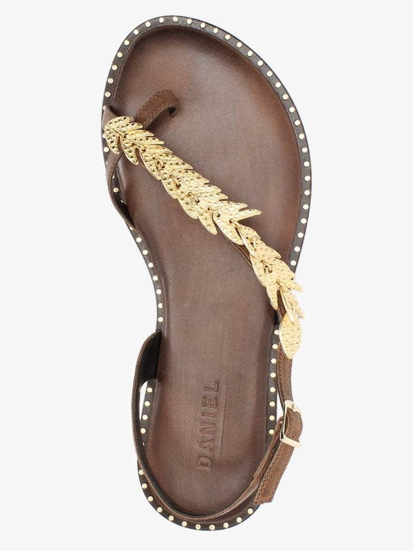 Roleaf Brown Leather Sandals