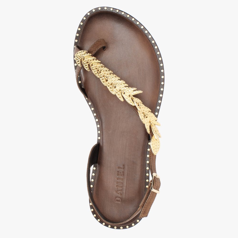Roleaf Brown Leather Sandals