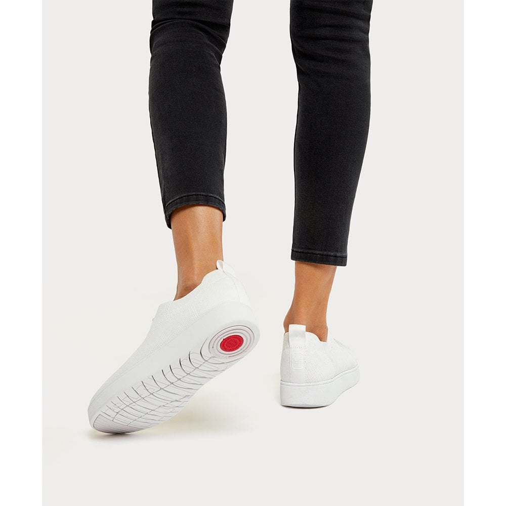 Rally Tonal Knit Urban White Trainers