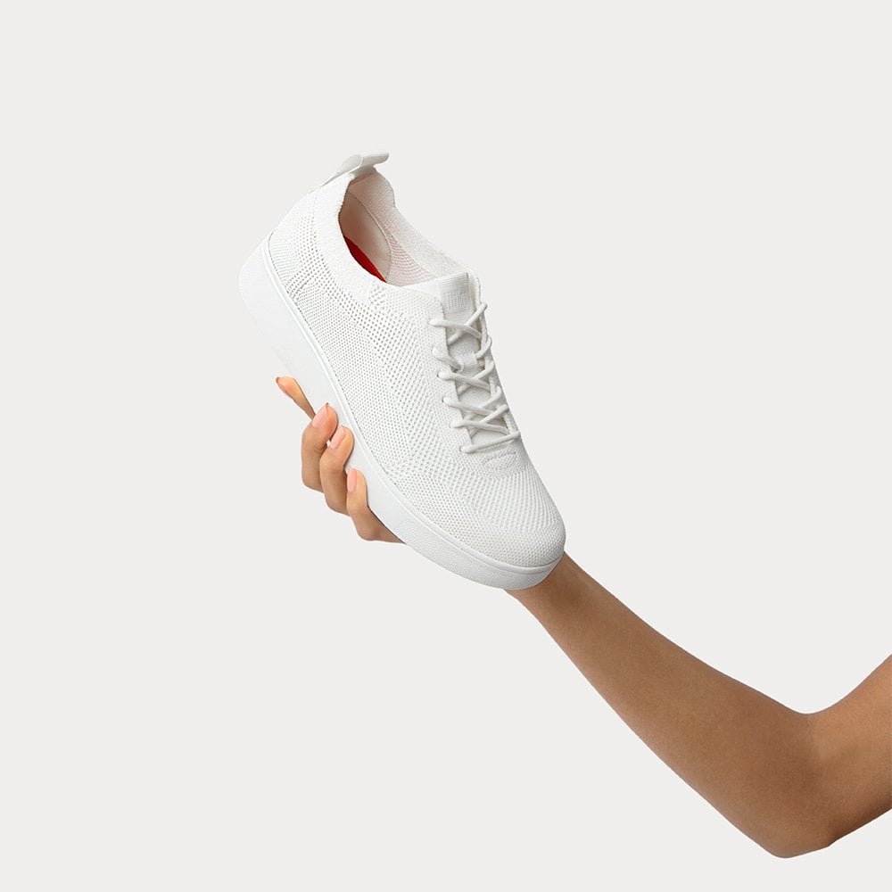 Rally Tonal Knit Urban White Trainers
