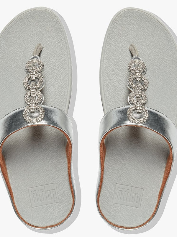 Fino Sparkle Silver Toe Post Sandals