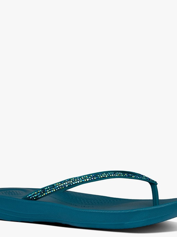 Iqushion Sparkle Sea Blue Flip Flops