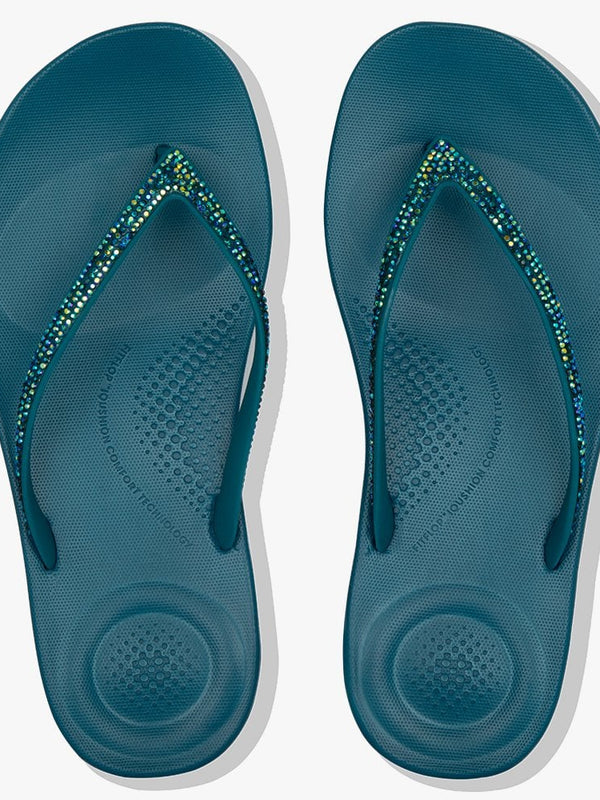 Iqushion Sparkle Sea Blue Flip Flops