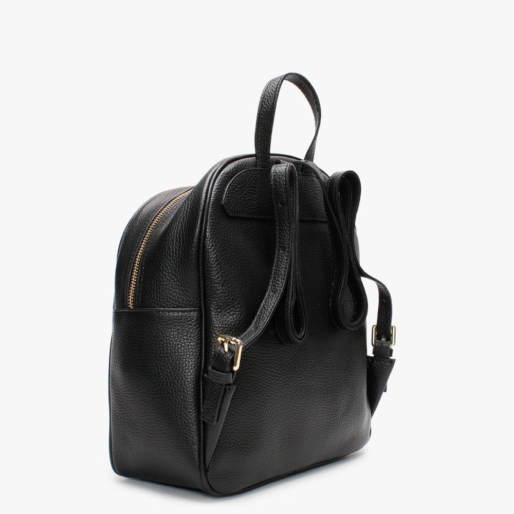 Diback Black Leather Backpack