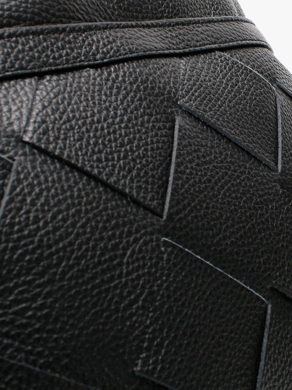 Diback Black Leather Backpack