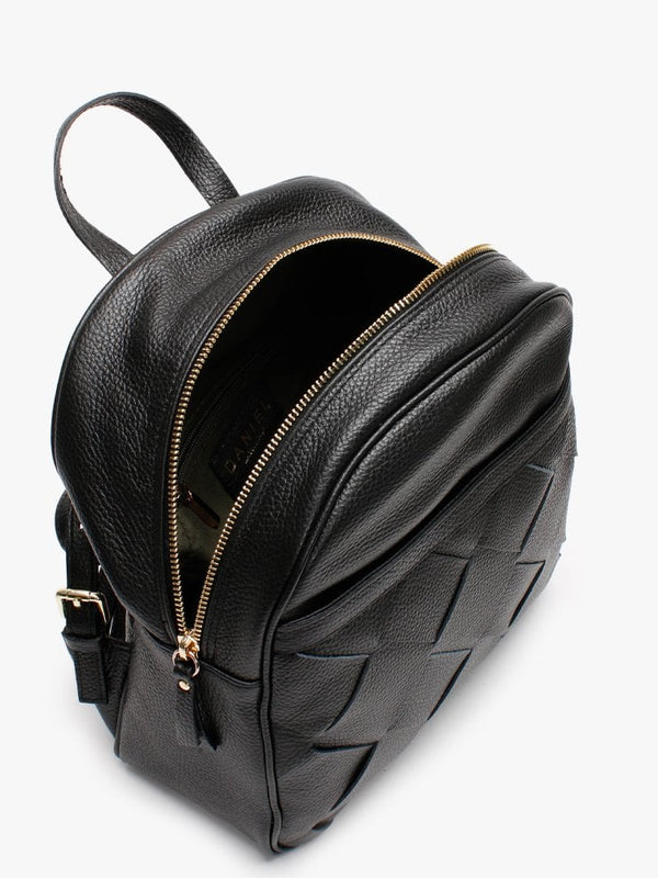 Diback Black Leather Backpack