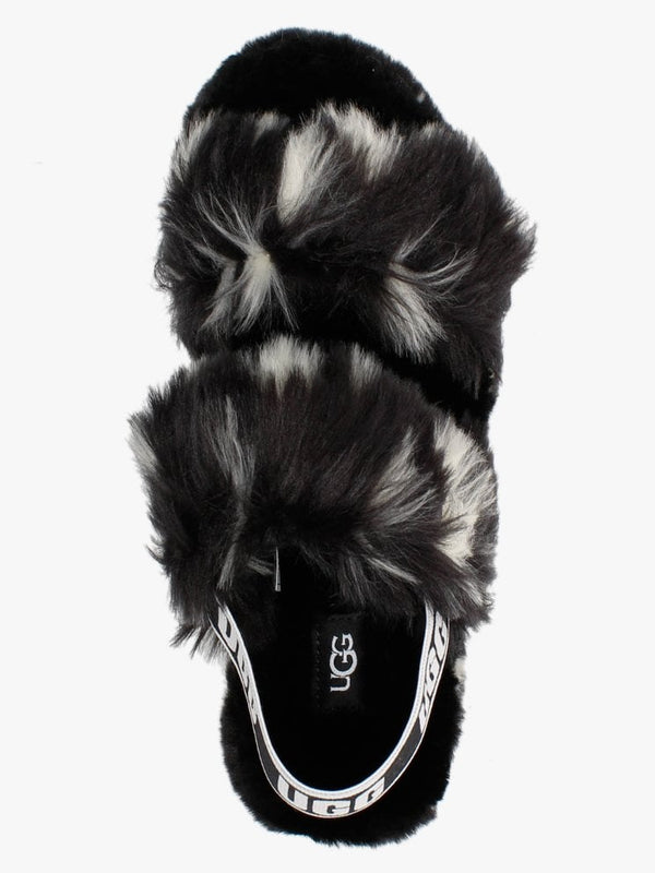 Oh Yeah Spots Black Sheepskin Sliders